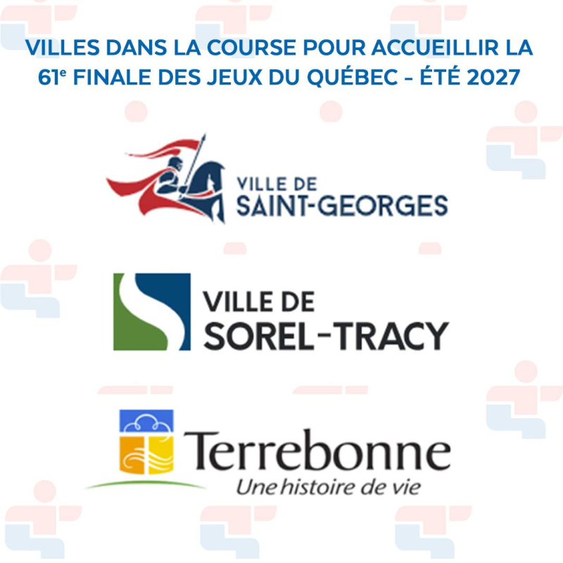 Les villes de Saint-Georges, Sorel-Tracy et Terrebonne se lancent dans la course pour accueillir la 61e Finale des Jeux du Québec – été 2027